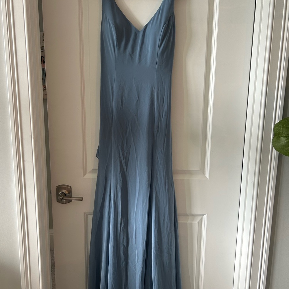Chic Sleeveless Blue Maxi Dress